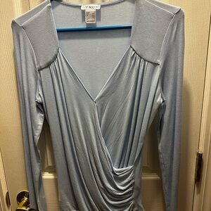 Venus Light Blue Draped Top